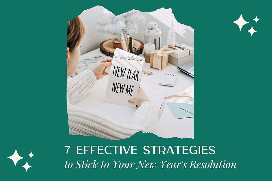 keep New Year's resolution, strategies for keeping New Year's resolutions, New Year's resolution, woman looking at New year's image of new self, woman keeping New Year's resolution to better self.