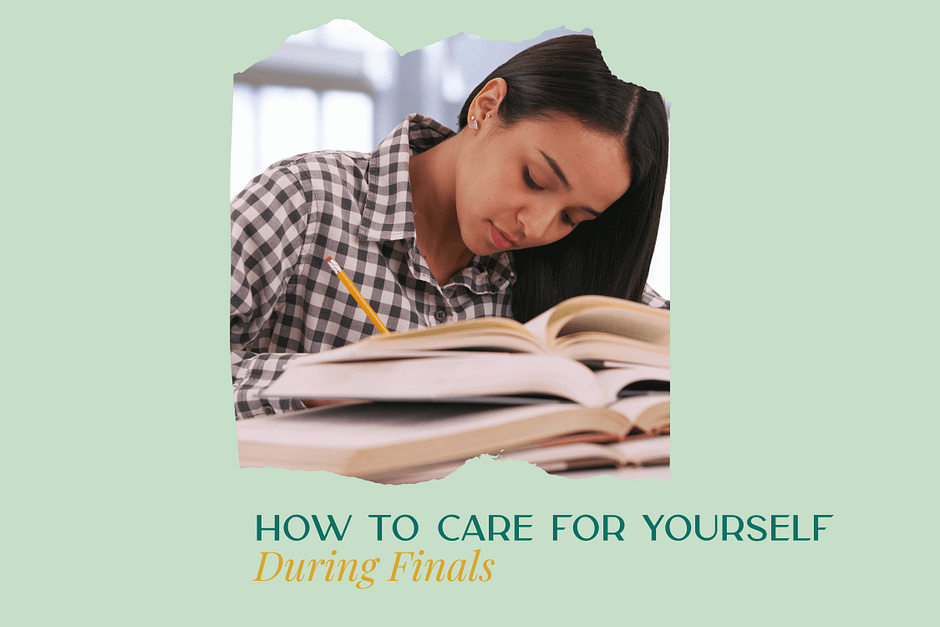 Latina college student studying for finals