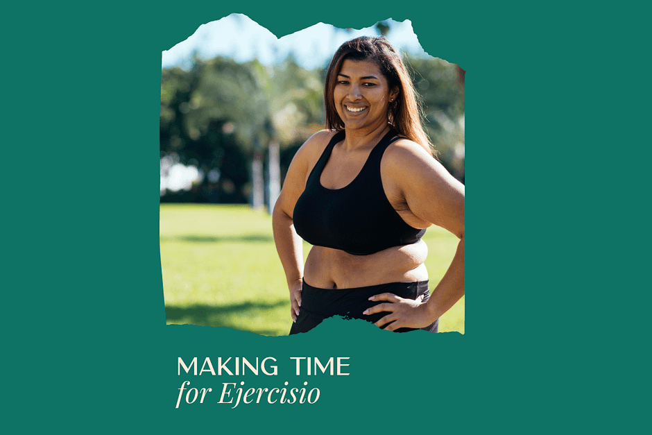 Latina about to exercise in a park